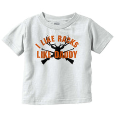 I Like Racks Like Daddy Infant Toddler T Shirt-Direct To Garment Print-Brisco Baby