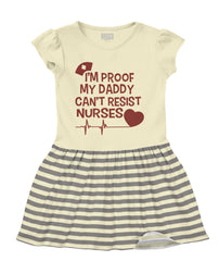 Can't Resist Nurses Baby Striped Skirt Dress-Direct To Garment Print-Brisco Baby