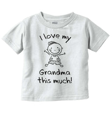 Love My Grandma Infant Toddler T Shirt-Direct To Garment Print-Brisco Baby