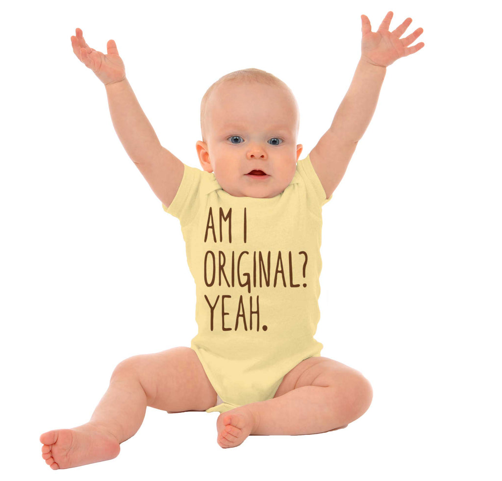 Am I Original? Romper Bodysuit-Direct To Garment Print-Brisco Baby