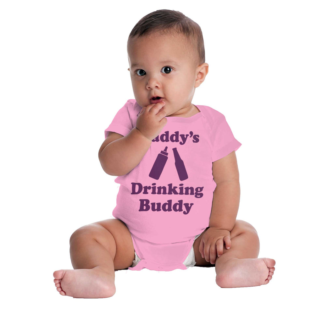 Drinking Buddy Romper Bodysuit-Direct To Garment Print-Brisco Baby