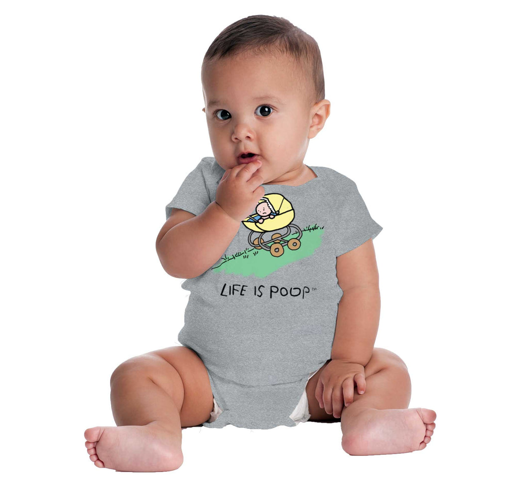 Downhill Stroller Romper-Direct To Garment Print-Brisco Baby