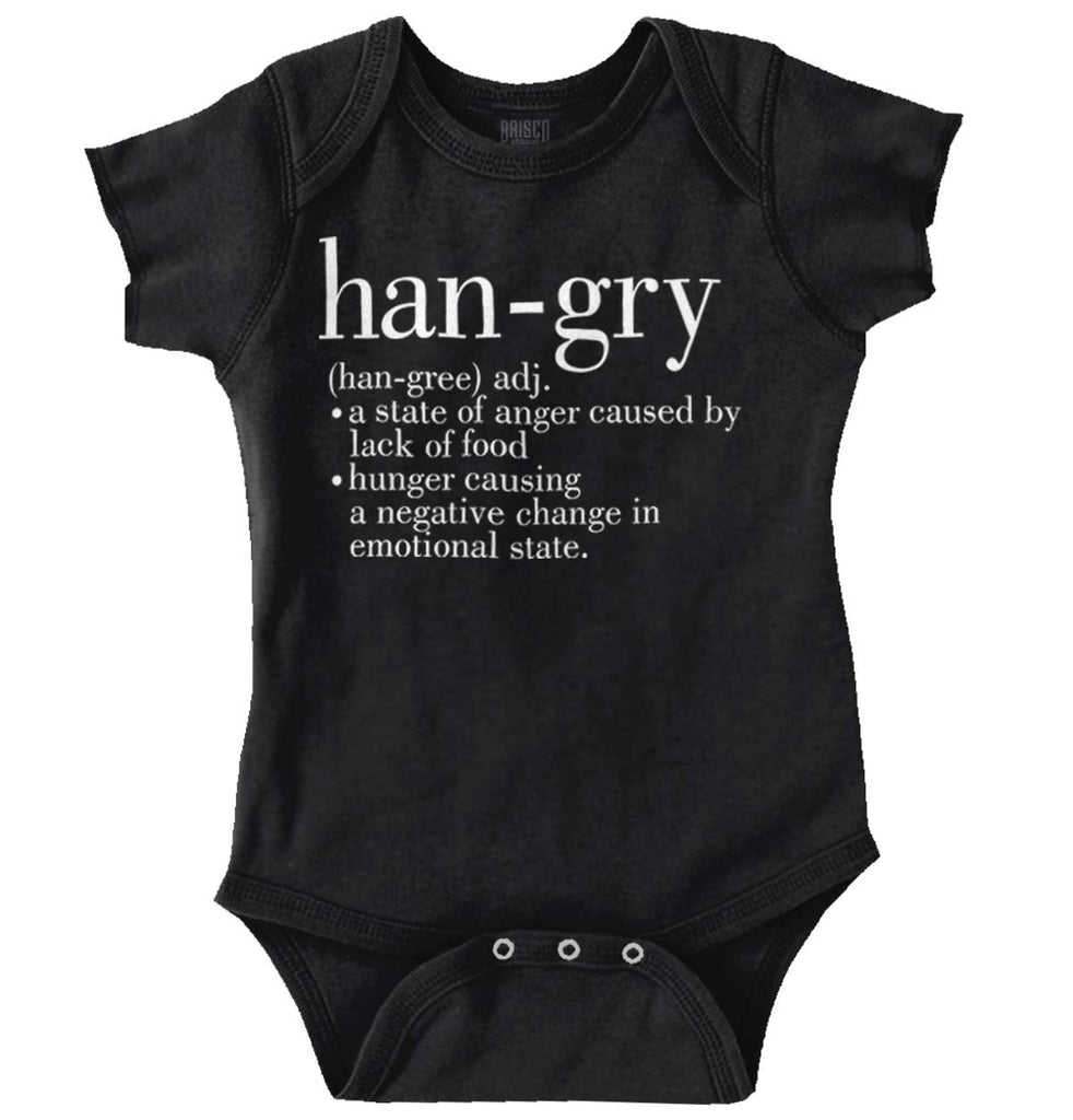 Hangry Definition Romper Bodysuit-Direct To Garment Print-Brisco Baby