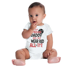 Father Firefighter Romper Bodysuit-Direct To Garment Print-Brisco Baby
