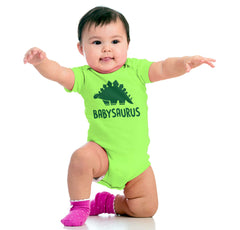 Babysaurus Romper Bodysuit-Direct To Garment Print-Brisco Baby