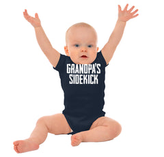 Grandpa's Sidekick Romper Bodysuit-Direct To Garment Print-Brisco Baby