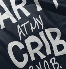 Party At My Crib Romper Bodysuit-Direct To Garment Print-Brisco Baby