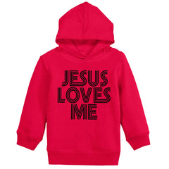 Christ Loves Me Toddler Pullover Hoodie-Direct To Garment Print-Brisco Baby