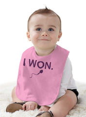 Won The Race Infant Baby Bib-Direct To Garment Print-Brisco Baby
