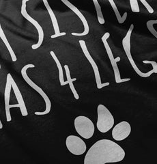 Sister has 4 legs Romper Bodysuit-Direct To Garment Print-Brisco Baby