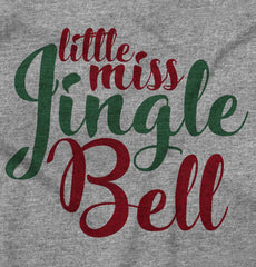 Little Miss Jingle Bell Infant Toddler T Shirt-Direct To Garment Print-Brisco Baby