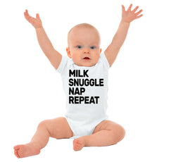 Milk Snuggle Nap Romper Bodysuit-Direct To Garment Print-Brisco Baby