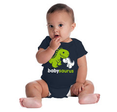 Babysaurus Rex Romper Bodysuit-Direct To Garment Print-Brisco Baby