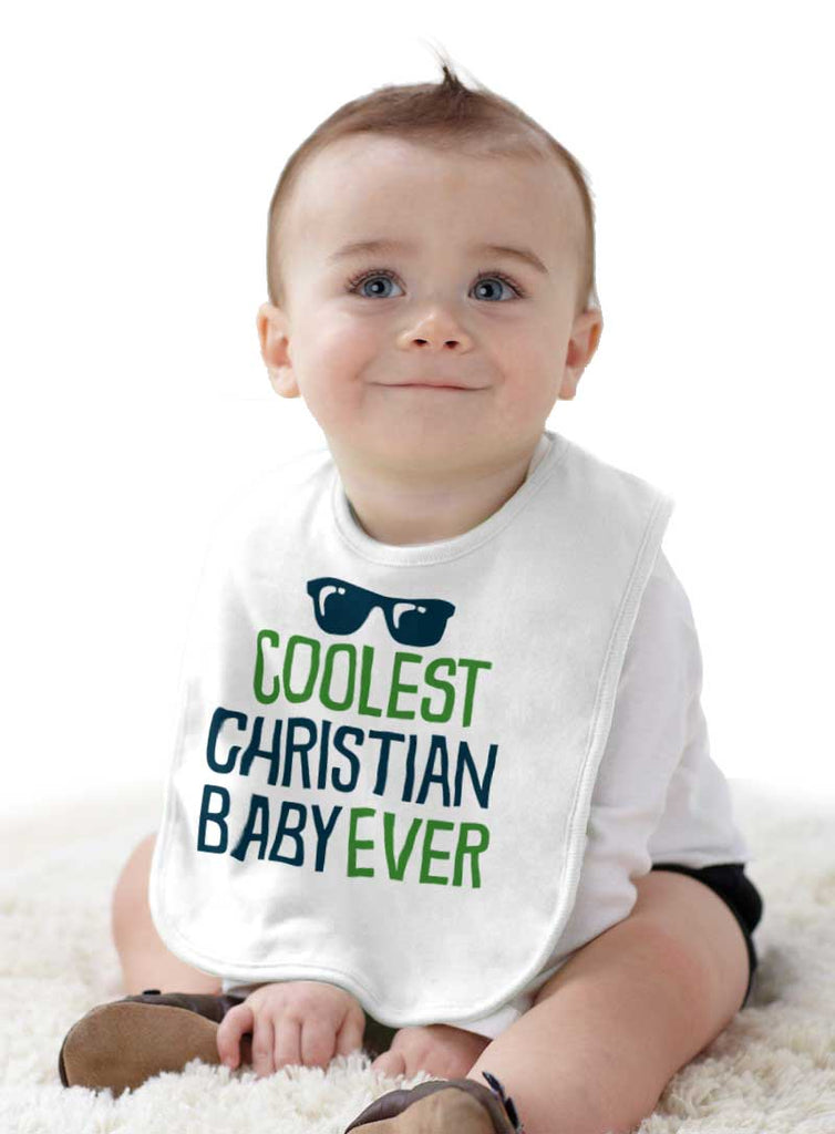 Coolest Christian Baby Infant Baby Bib-Direct To Garment Print-Brisco Baby