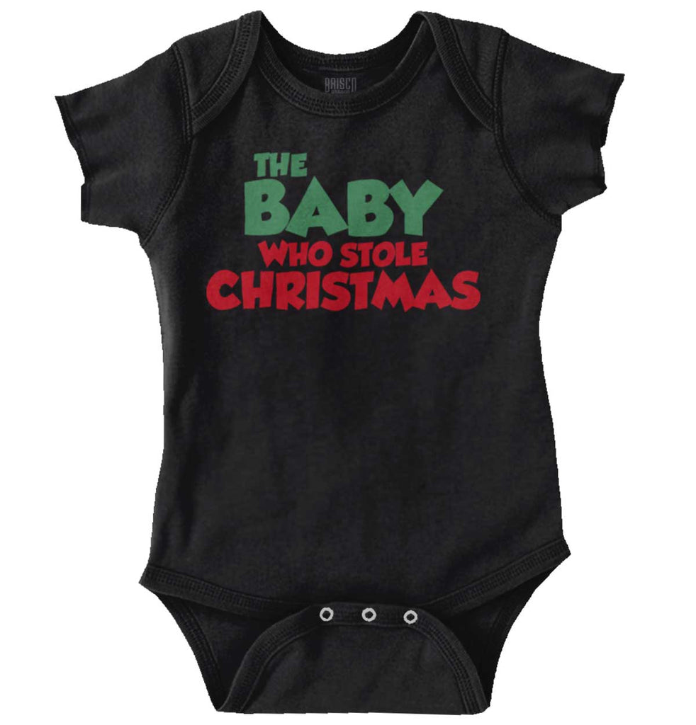 Baby Who Stole Christmas Romper Bodysuit-Direct To Garment Print-Brisco Baby