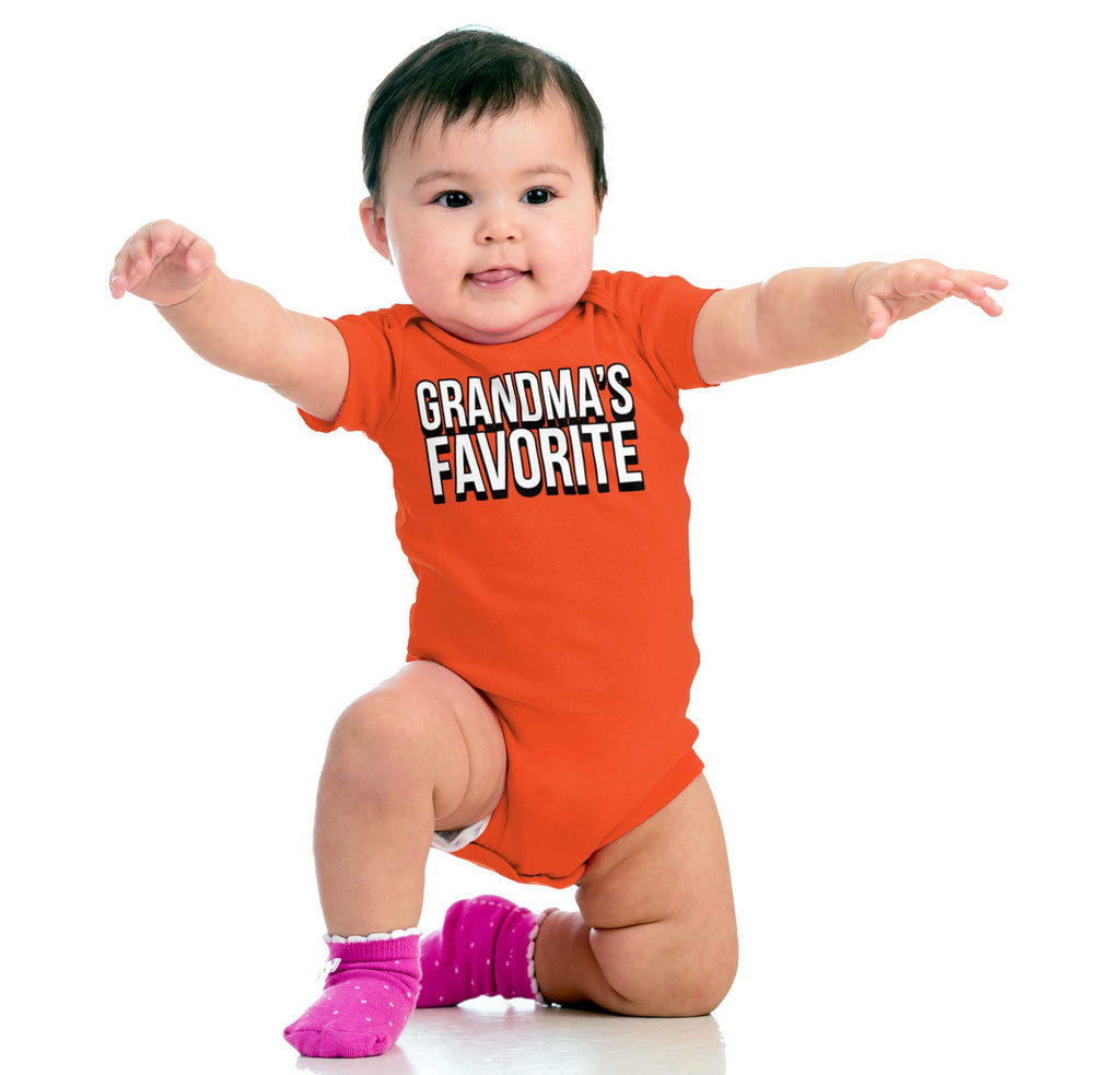 Grandma's Favorite Romper Bodysuit-Direct To Garment Print-Brisco Baby
