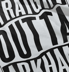 Straight Outta Arkham Infant Baby Bib-Direct To Garment Print-Brisco Baby