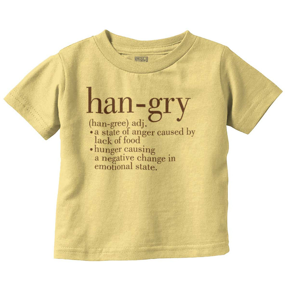 Hangry Definition Infant Toddler T Shirt-Direct To Garment Print-Brisco Baby
