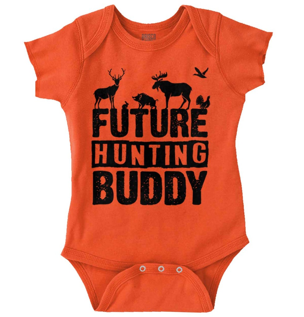 Future Deer Hunting Bud Romper Bodysuit-Direct To Garment Print-Brisco Baby