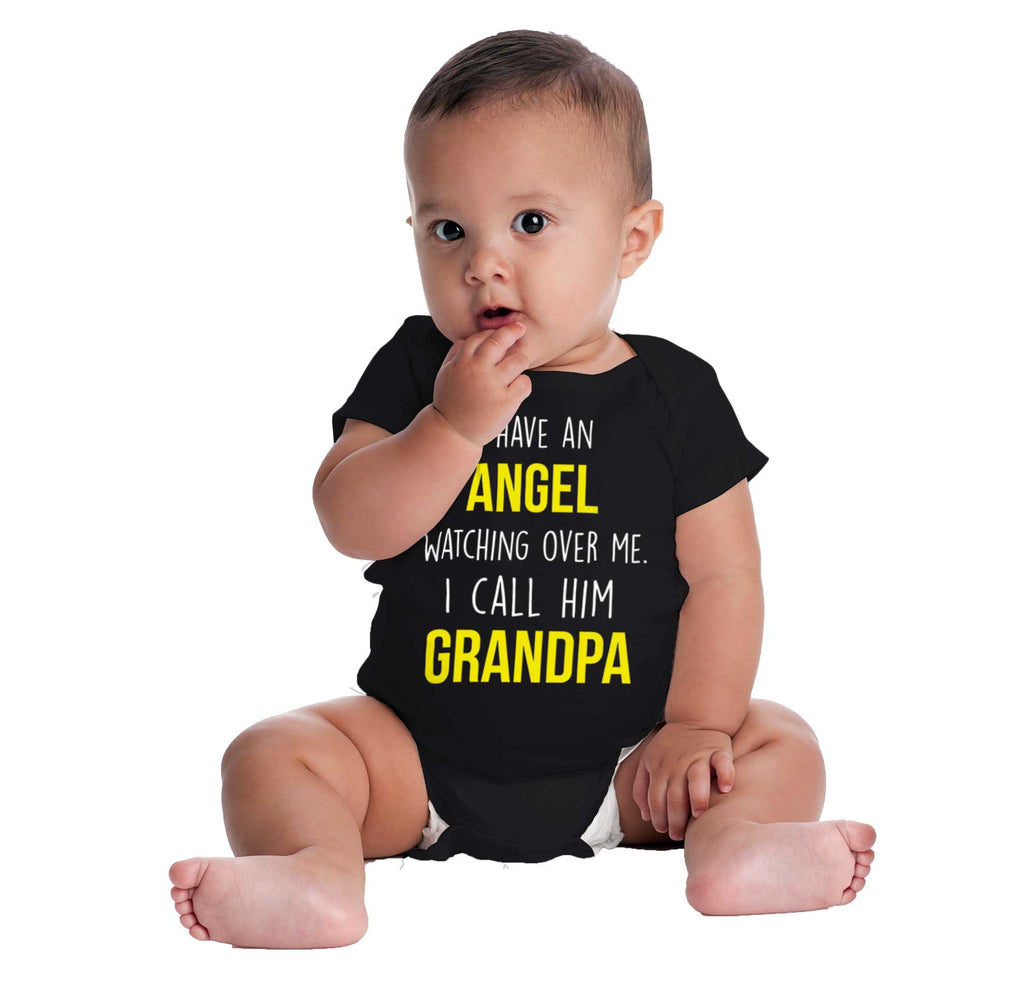 Grandpa Watching Over Me Romper Bodysuit-Direct To Garment Print-Brisco Baby