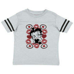 Betty In Love Toddler Football Jersey Tee-Direct To Garment Print-Brisco Baby