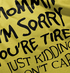 I'm Sorry You're Tired Romper Bodysuit-Direct To Garment Print-Brisco Baby