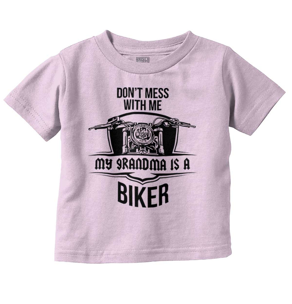 Biker Grandma Infant Toddler T Shirt-Direct To Garment Print-Brisco Baby
