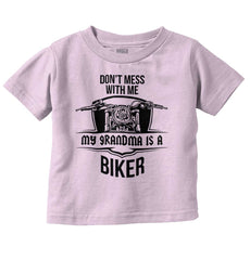 Biker Grandma Infant Toddler T Shirt-Direct To Garment Print-Brisco Baby