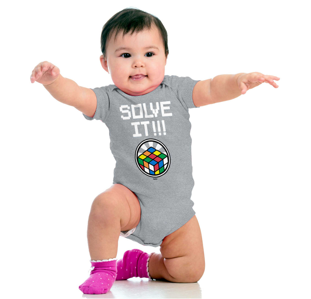 Solve It Romper Bodysuit-Direct To Garment Print-Brisco Baby