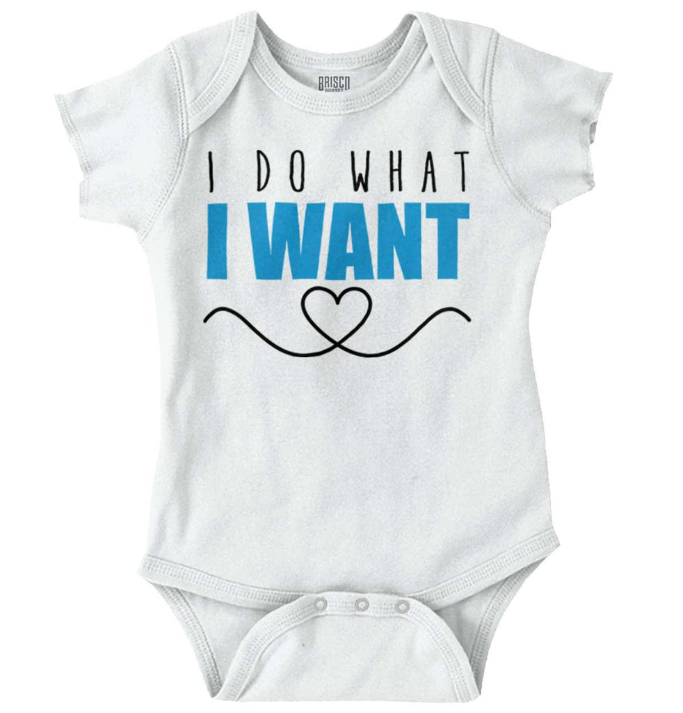 What I Want Romper Bodysuit-Direct To Garment Print-Brisco Baby