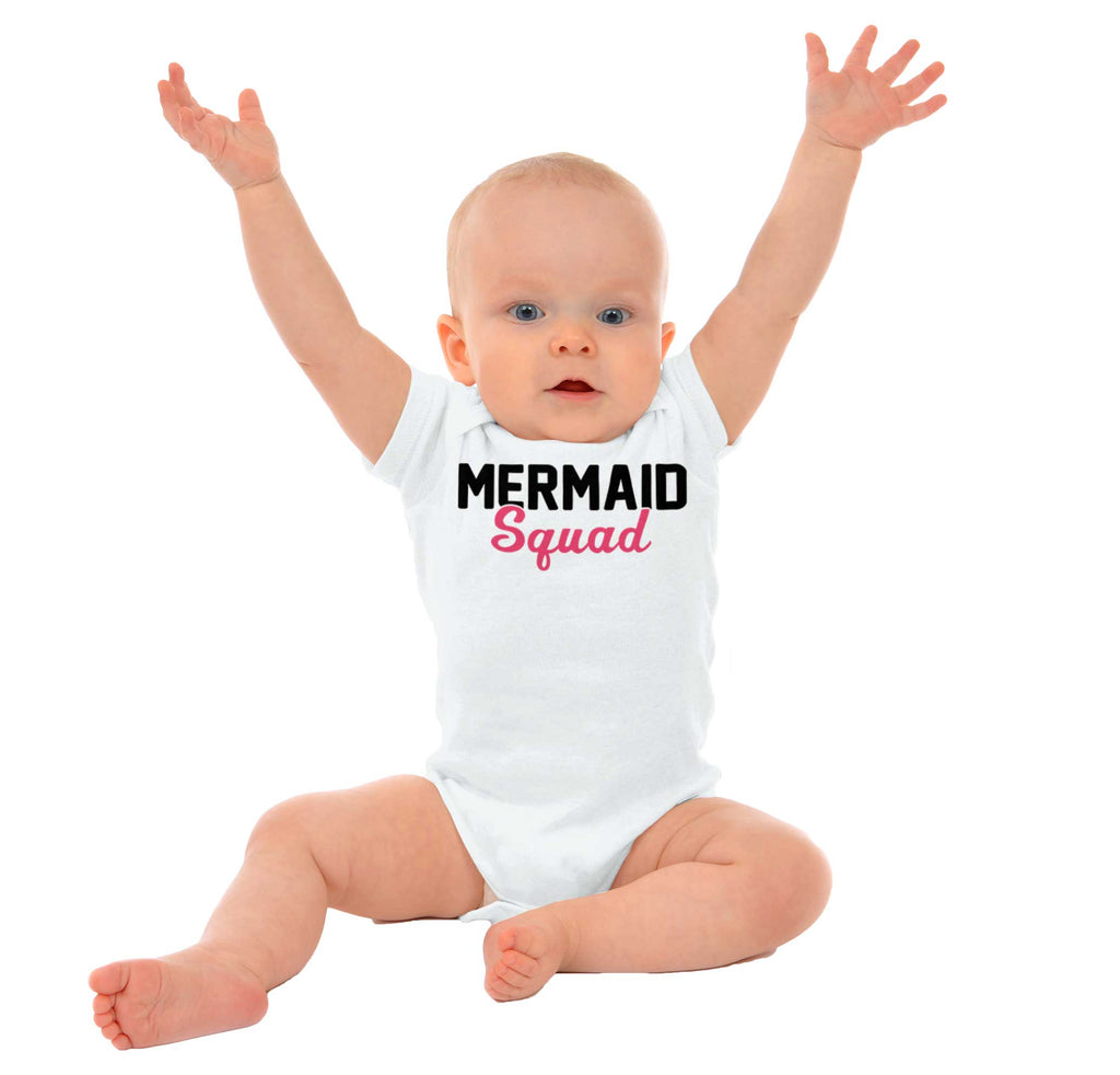Mermaid Squad Romper Bodysuit-Direct To Garment Print-Brisco Baby