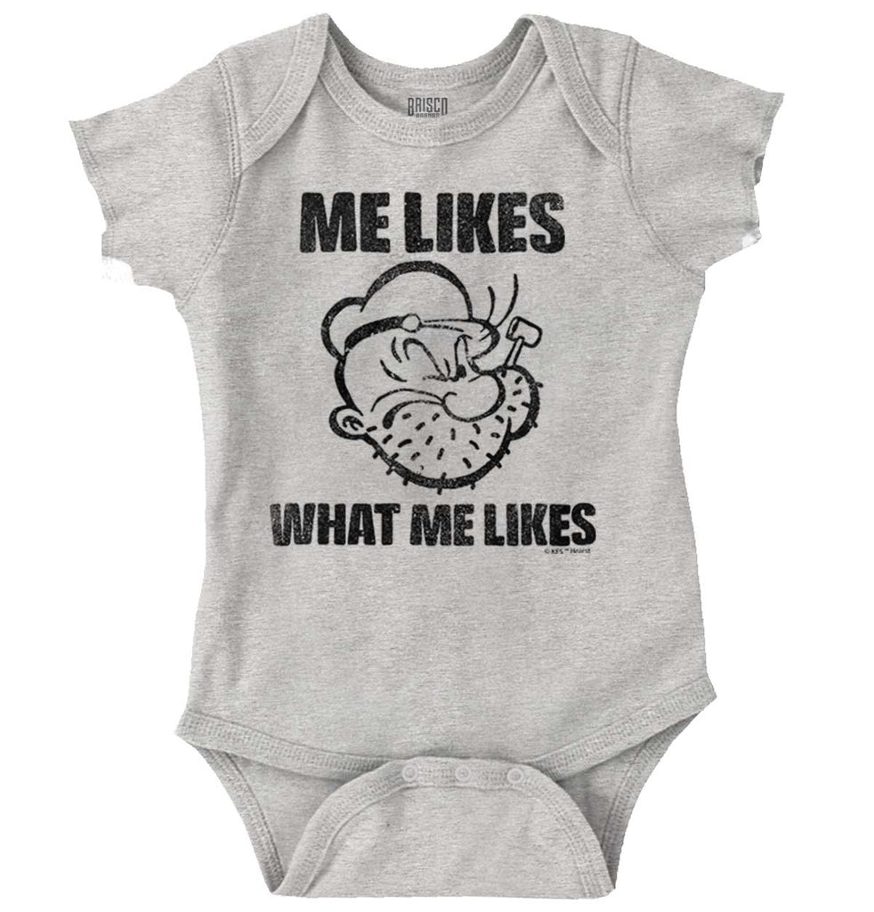 What Me Likes Romper Bodysuit-Direct To Garment Print-Brisco Baby