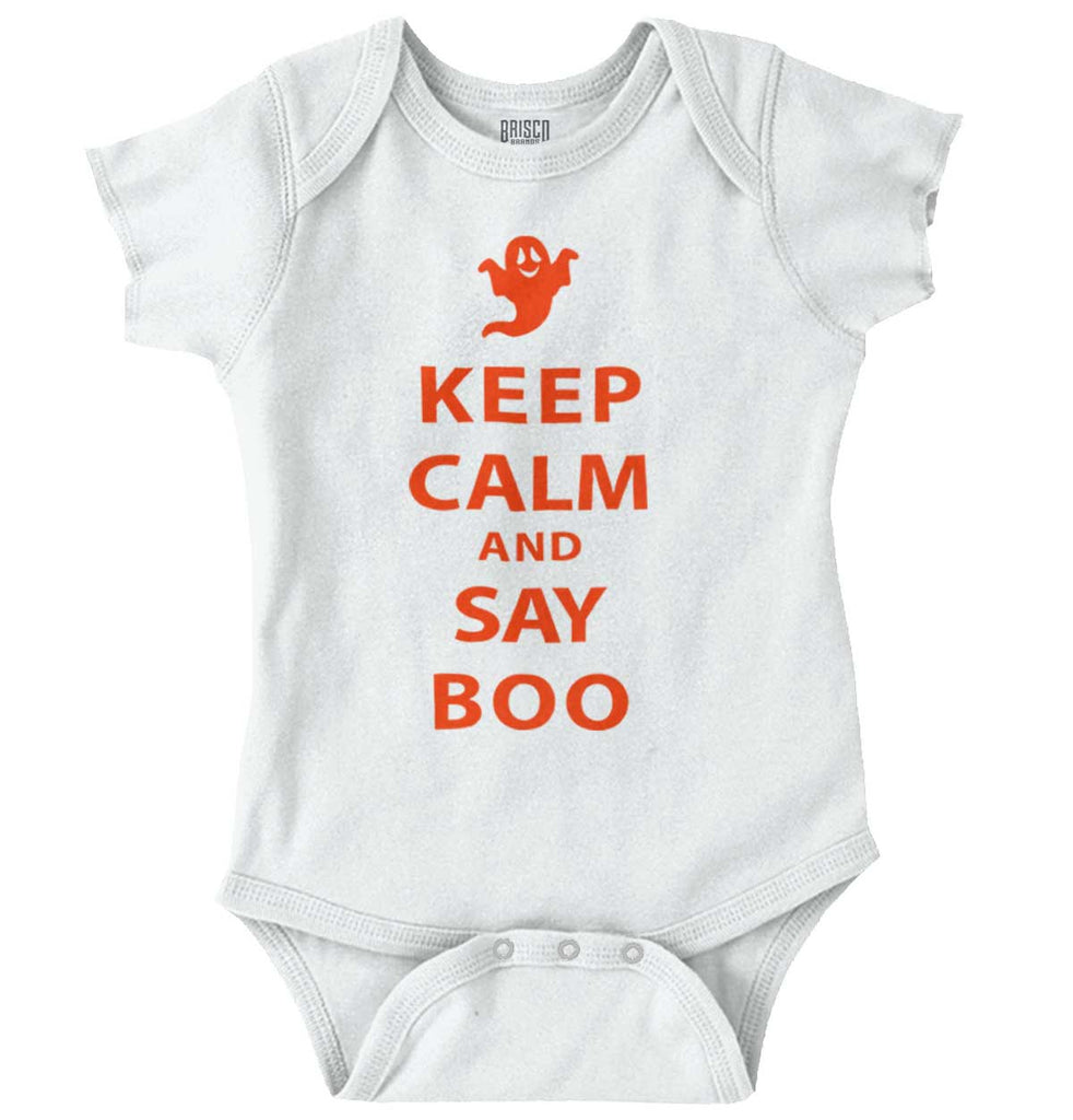 Say Boo Romper Bodysuit-Direct To Garment Print-Brisco Baby