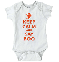 Say Boo Romper Bodysuit-Direct To Garment Print-Brisco Baby