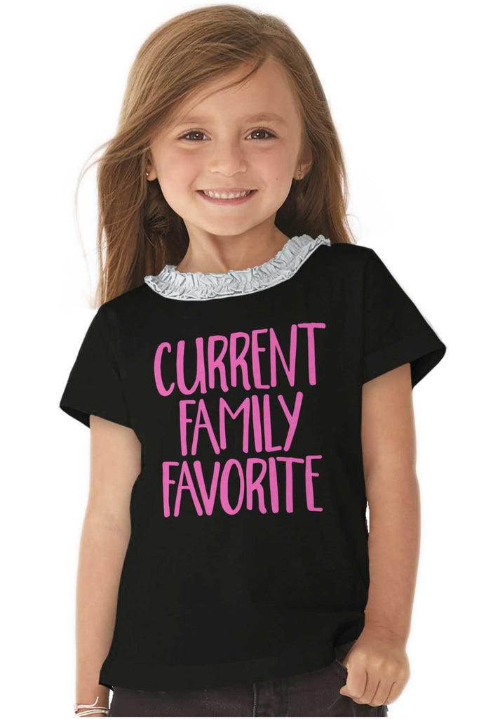 Family Favorite Toddler Ruffled Trim T-Shirt-Direct To Garment Print-Brisco Baby