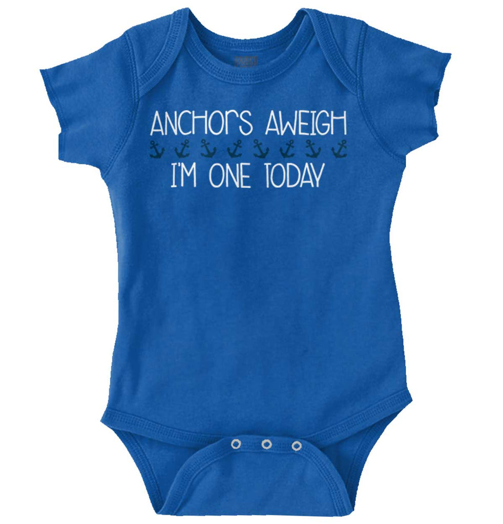 Anchors Aweigh Romper Bodysuit-Direct To Garment Print-Brisco Baby