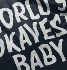 Okayest Baby Romper Bodysuit-Direct To Garment Print-Brisco Baby