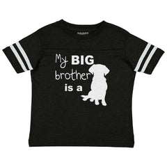Brother is a Dog Toddler Football Jersey Tee-Direct To Garment Print-Brisco Baby
