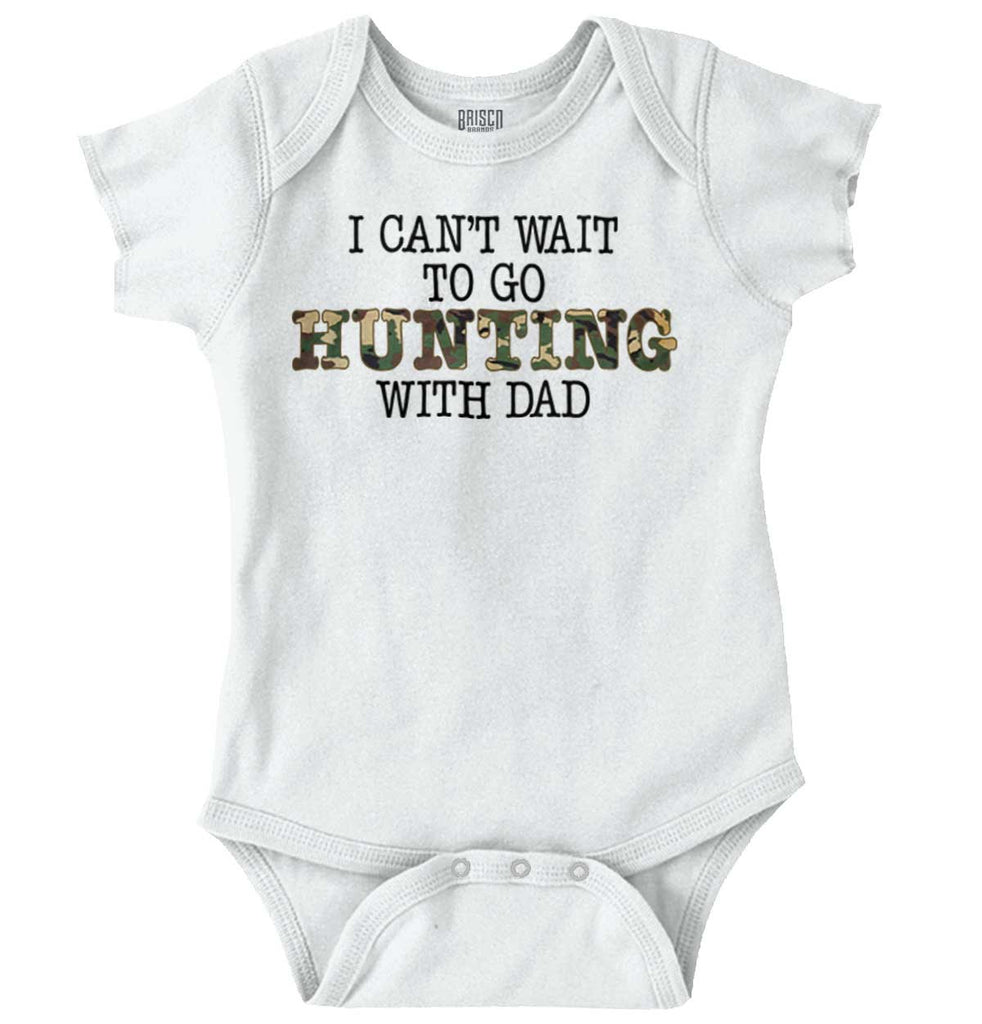 Hunting With Dad Romper Bodysuit-Direct To Garment Print-Brisco Baby