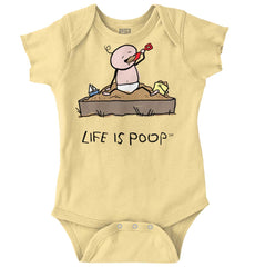 Eating Sand Romper Bodysuit-Direct To Garment Print-Brisco Baby