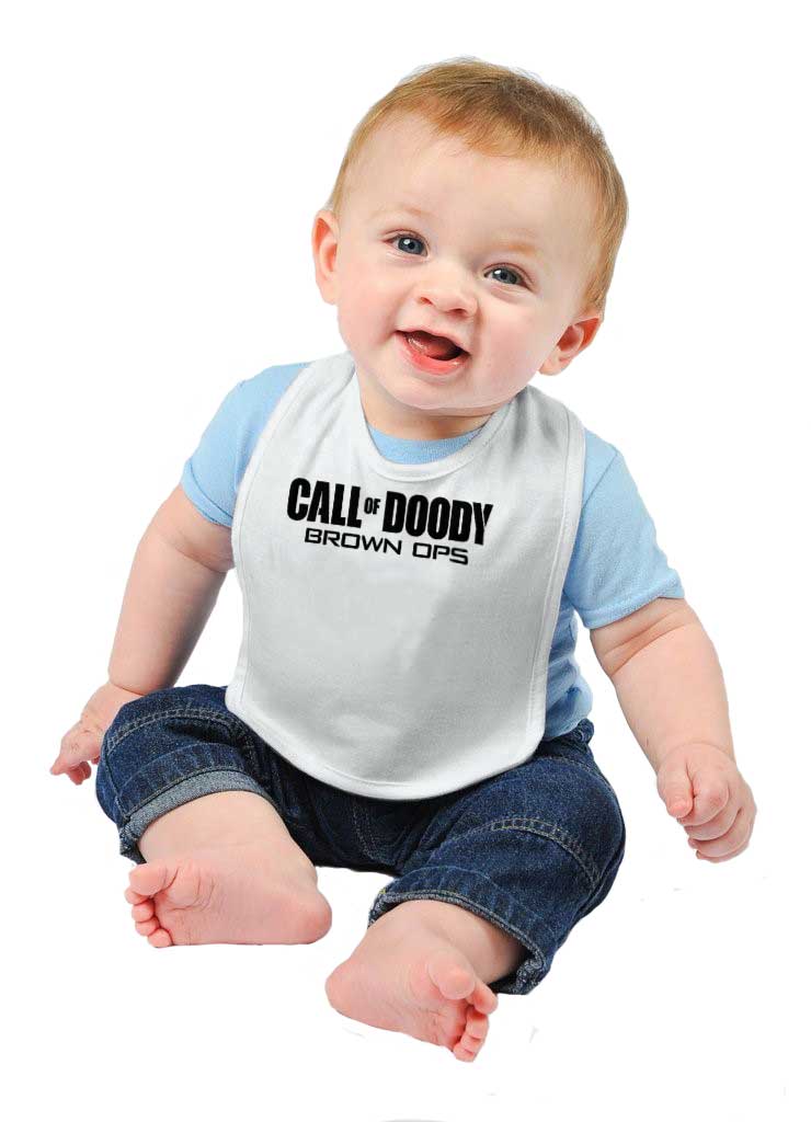 Call Of Doody Infant Baby Bib-Direct To Garment Print-Brisco Baby