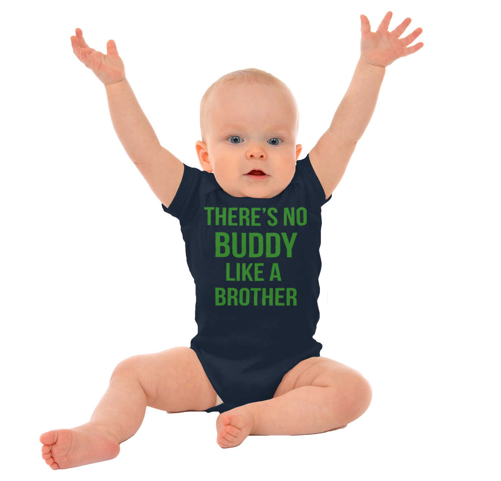No Buddy Like A Brother Romper Bodysuit-Direct To Garment Print-Brisco Baby