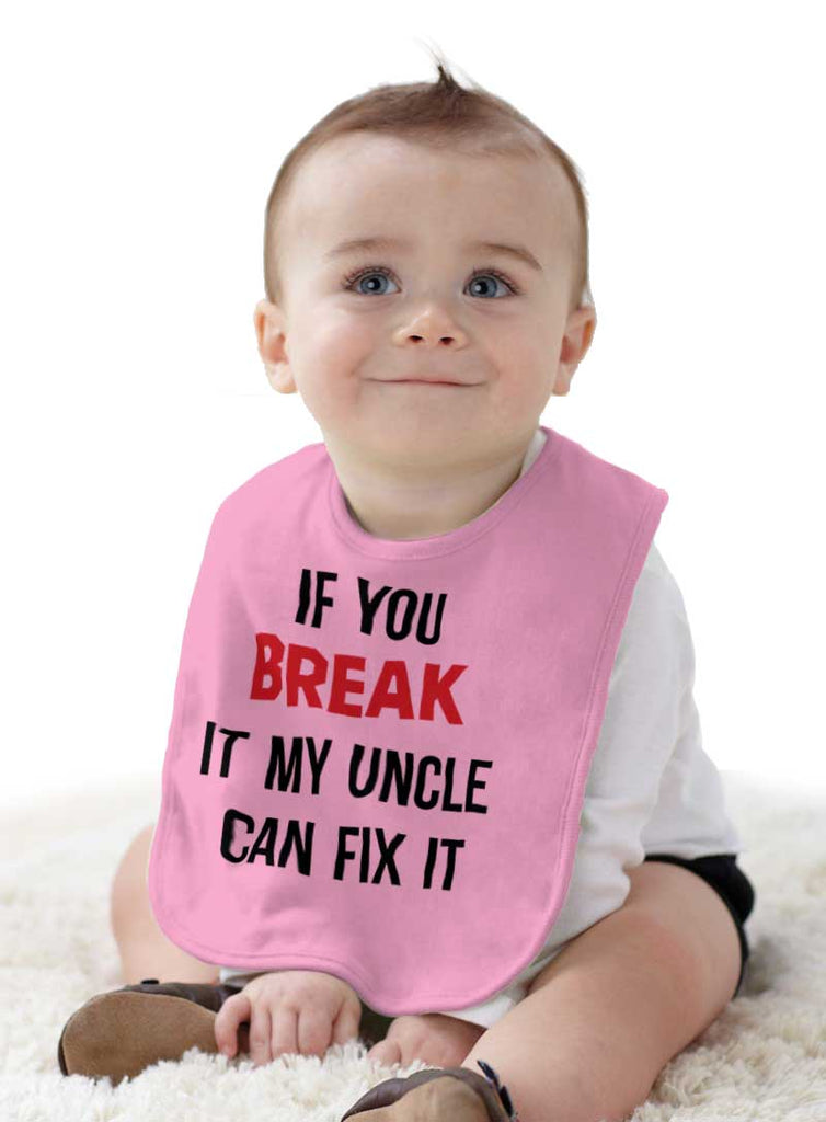 Uncle Can Fix It Infant Baby Bib-Direct To Garment Print-Brisco Baby