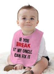 Uncle Can Fix It Infant Baby Bib-Direct To Garment Print-Brisco Baby