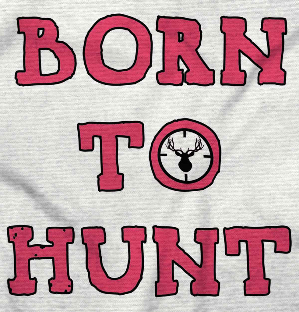 Cute Born To Hunt Deer Infant Baby Bib-Direct To Garment Print-Brisco Baby
