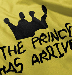 The Prince Has Arrived Romper Bodysuit-Direct To Garment Print-Brisco Baby