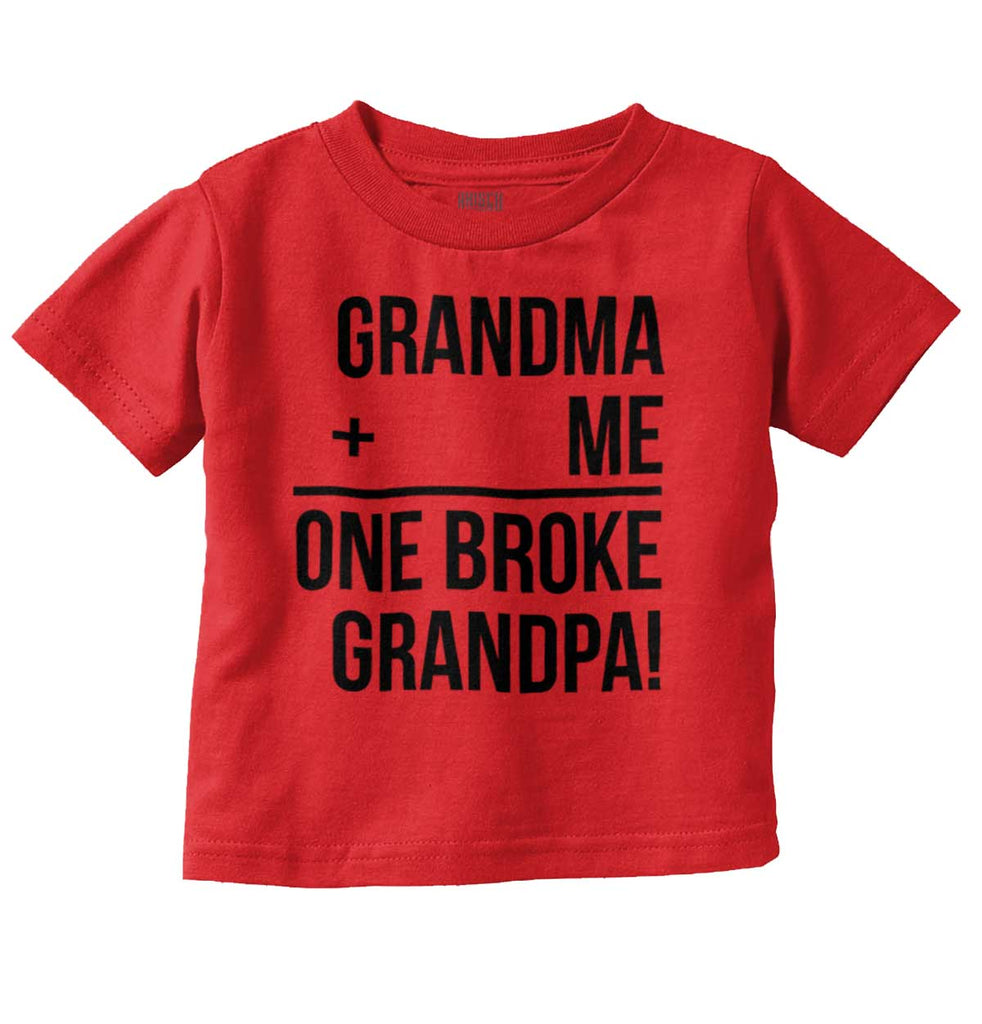 One Broke Grandpa Infant Toddler T Shirt-Direct To Garment Print-Brisco Baby