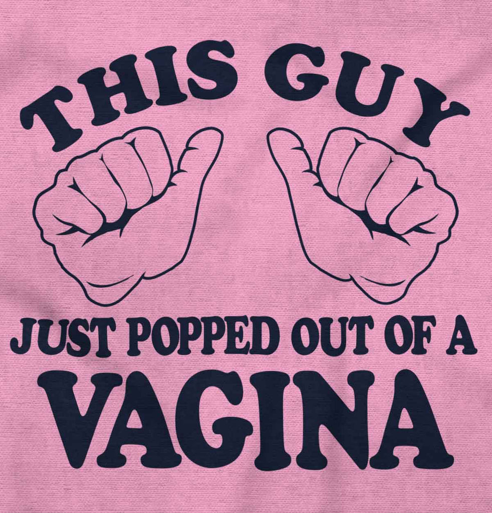 Popped Out of Vagina Romper Bodysuit-Direct To Garment Print-Brisco Baby