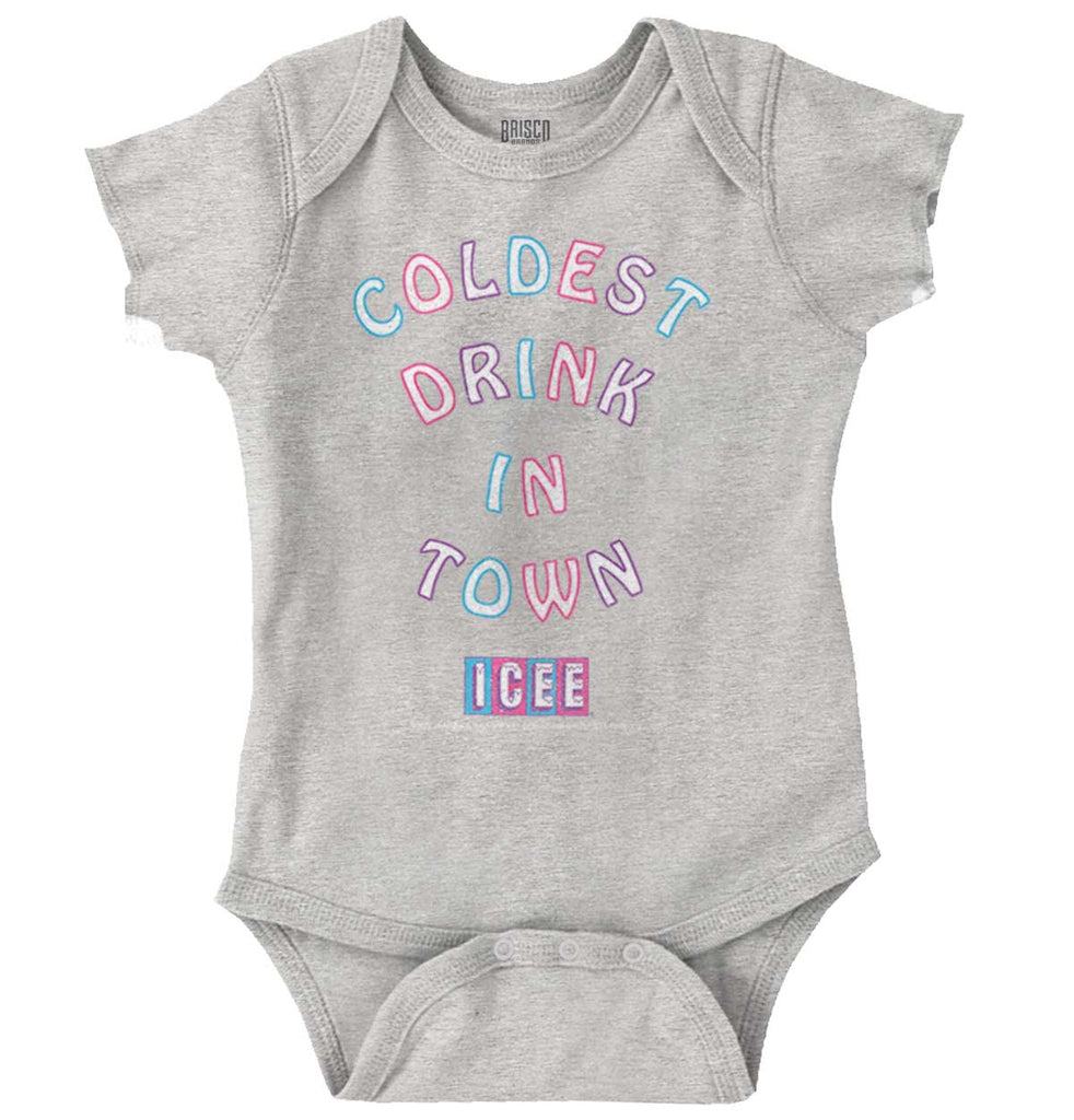 Coldest Drink In Town Romper Bodysuit-Direct To Garment Print-Brisco Baby