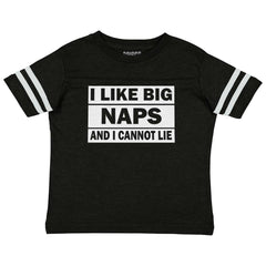 Big Naps Toddler Football Jersey Tee-Direct To Garment Print-Brisco Baby